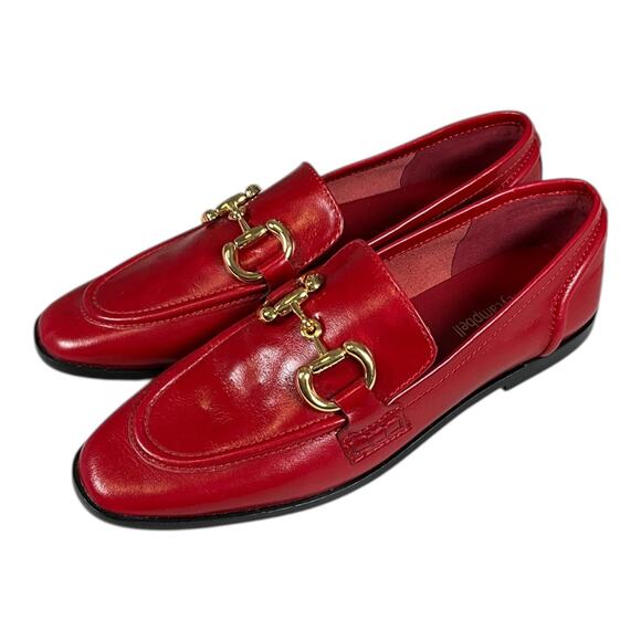 Jeffrey Campbell Red Loafers with Gold Bit Hardware – Women’s Size 8 – NWOB - Picture 10 of 10